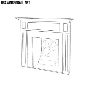 How to draw a fireplace