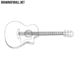 How to draw a guitar