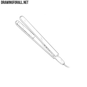 How to draw a hair iron