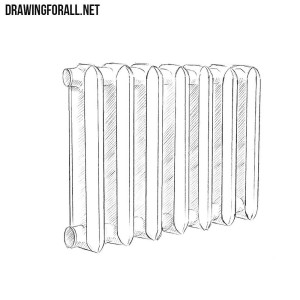 How to draw a heating radiator