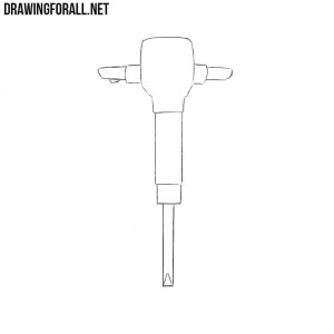 How to draw a jackhammerstep by step