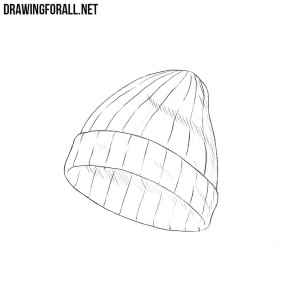 How to draw a knit hat