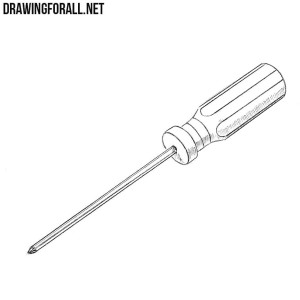 How to draw a screwdriver