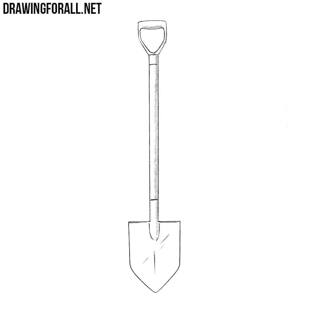 How to draw a shovel