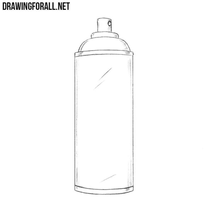 How to draw a spray can | Drawingforall.net