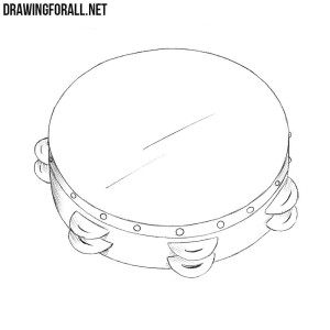 How to draw a tambourine