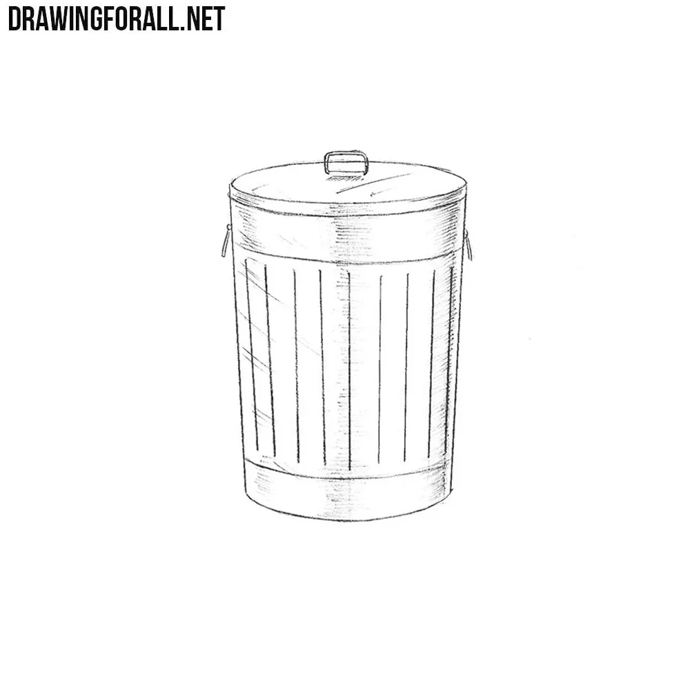 How to Draw a Trash Can