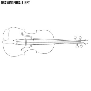 How to draw a violin