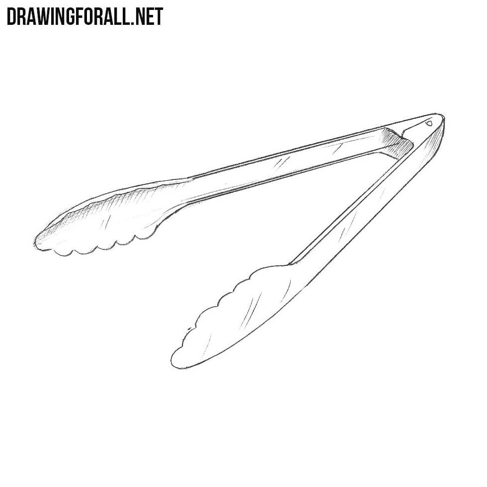 How to draw tongs