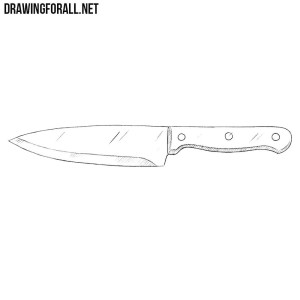 How to draw a kitchen knife