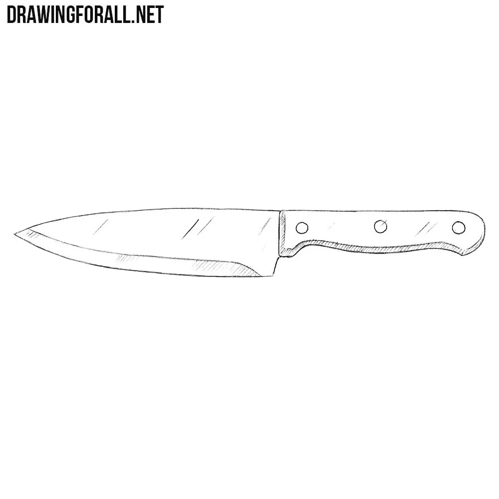 How to Draw a Kitchen Knife