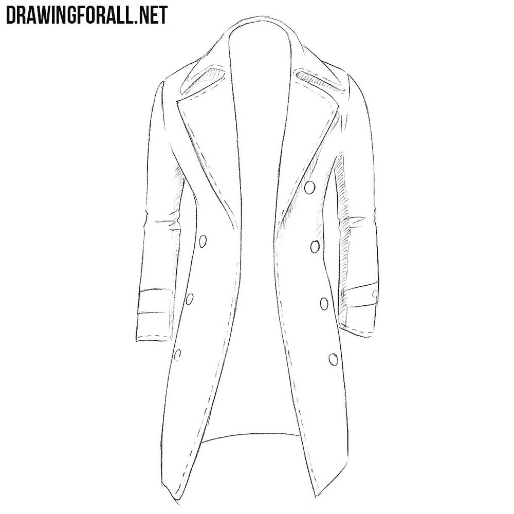 Trench Coat Drawing Reference : Coat Draw Drawing Drawingforall ...