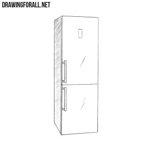 how to draw a refrigerator