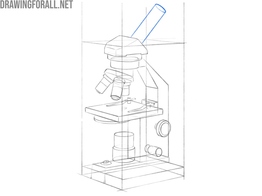 Draw the eyepiece of the microscope