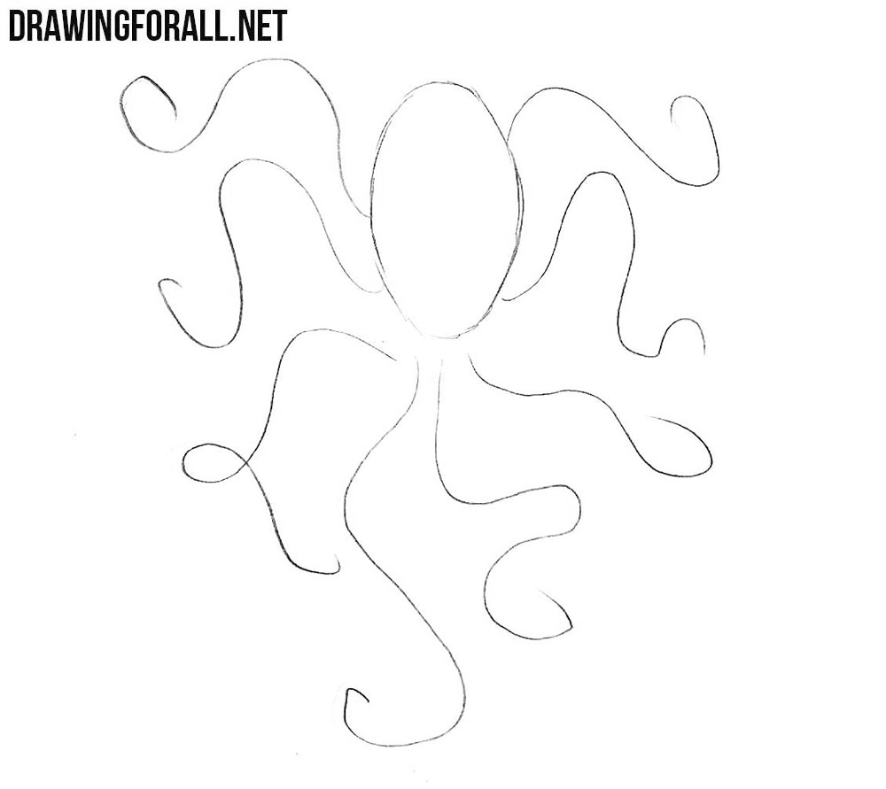 How to draw a Kraken easy