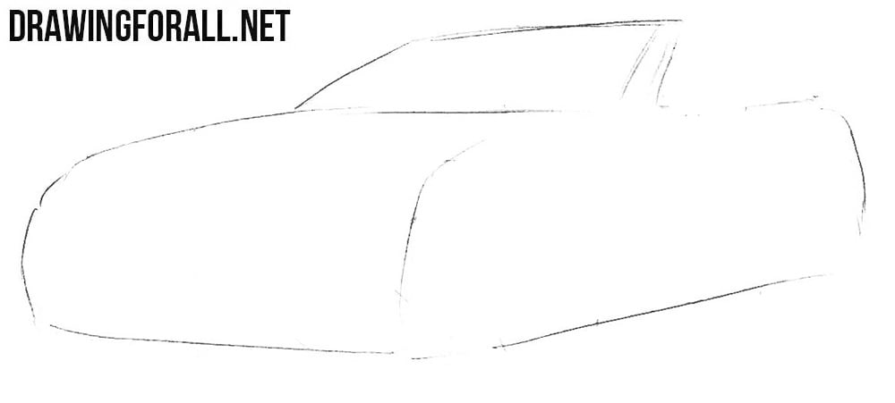 How to draw a Mercedes-Benz SLC