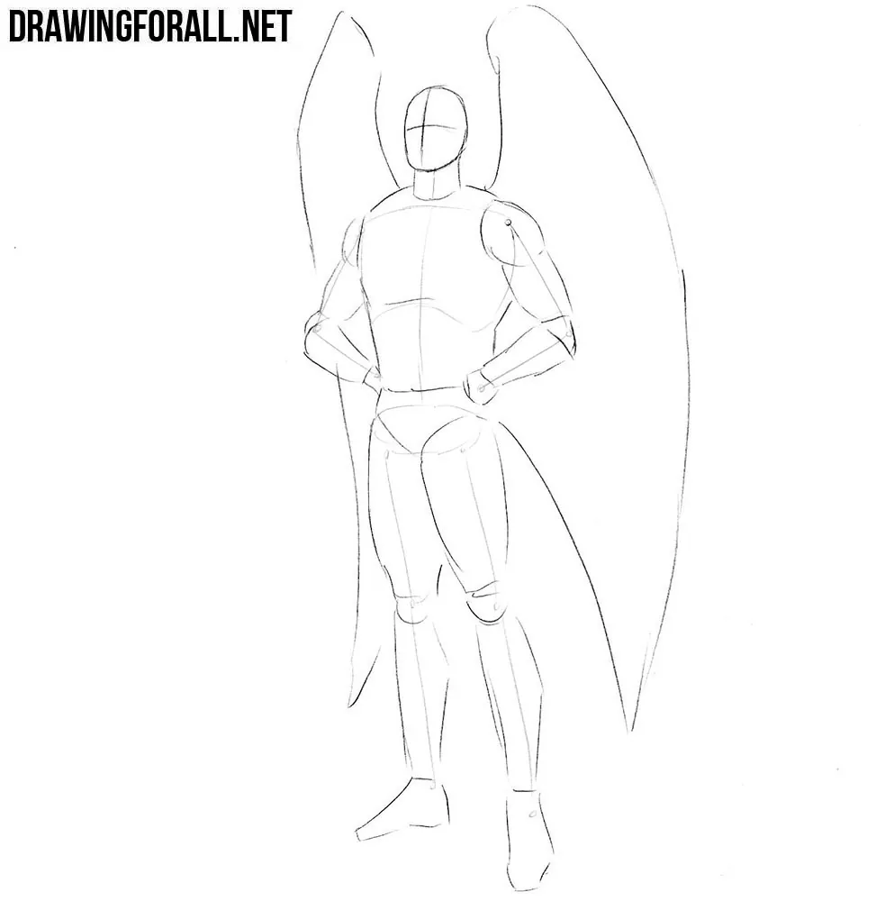 How to draw Angel from Marvel