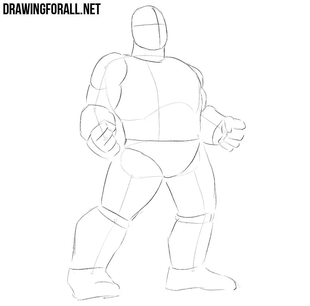 How to draw Thanos step by step