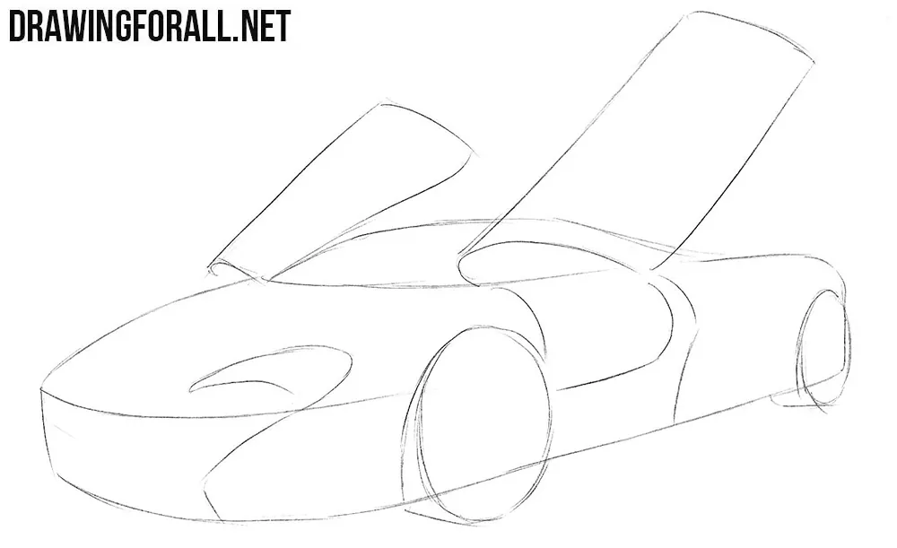 How to Draw a McLaren P1 GTR - Speed Drawing