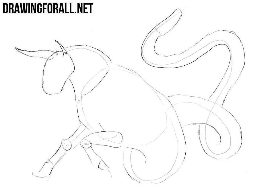 How to draw a Ophiotaurus step by step
