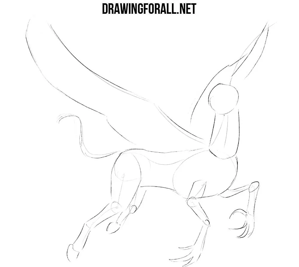 How to draw a hippogriff from fantasy