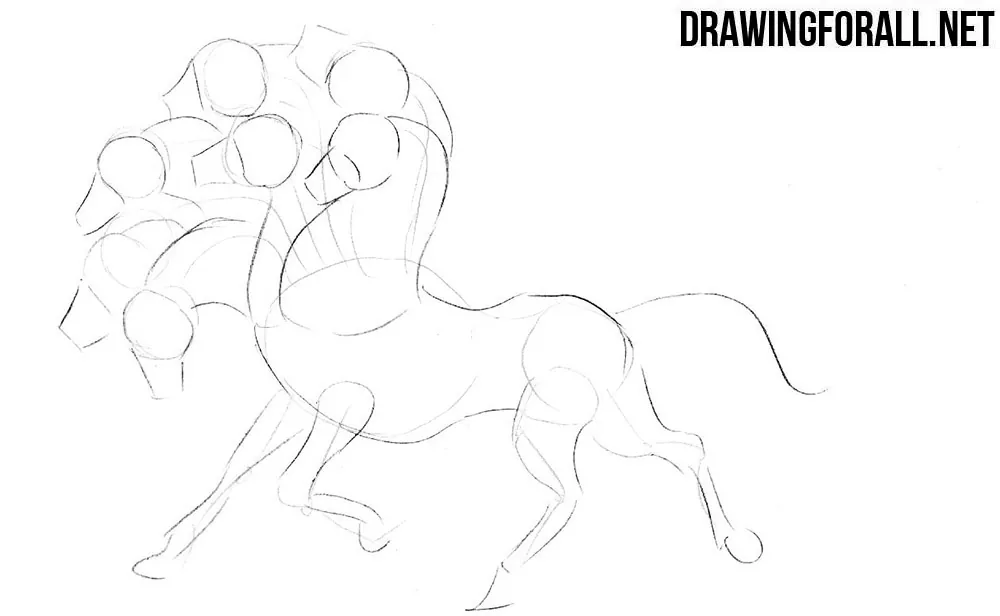 How to draw a horse from myths