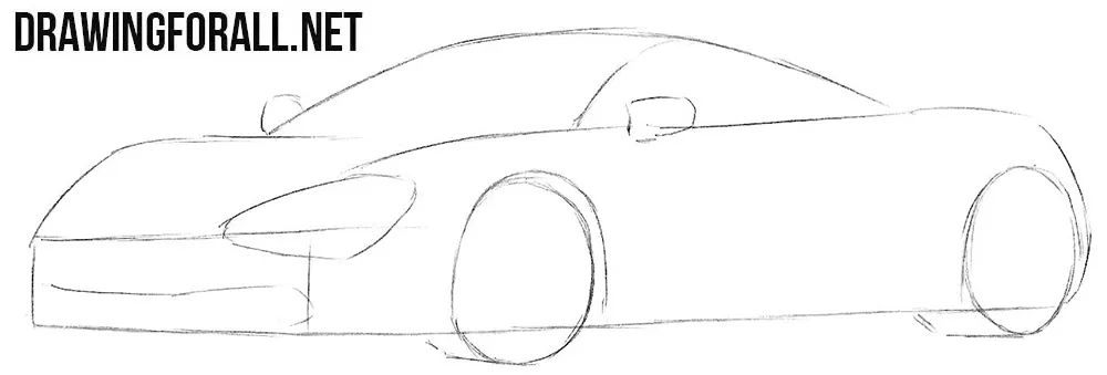 How to draw a sports car