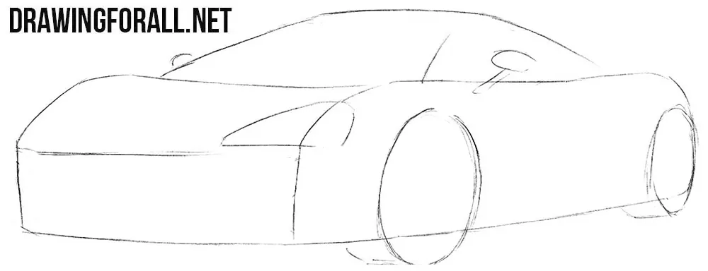 How to draw a sports car