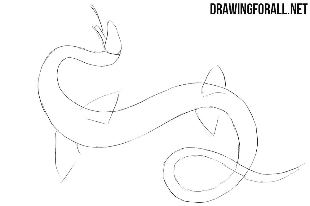 How to sketch a Sea Serpent step by step
