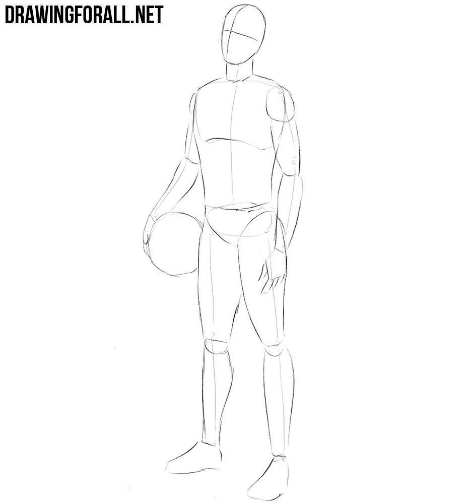 How to sketch a basketball player step by step
