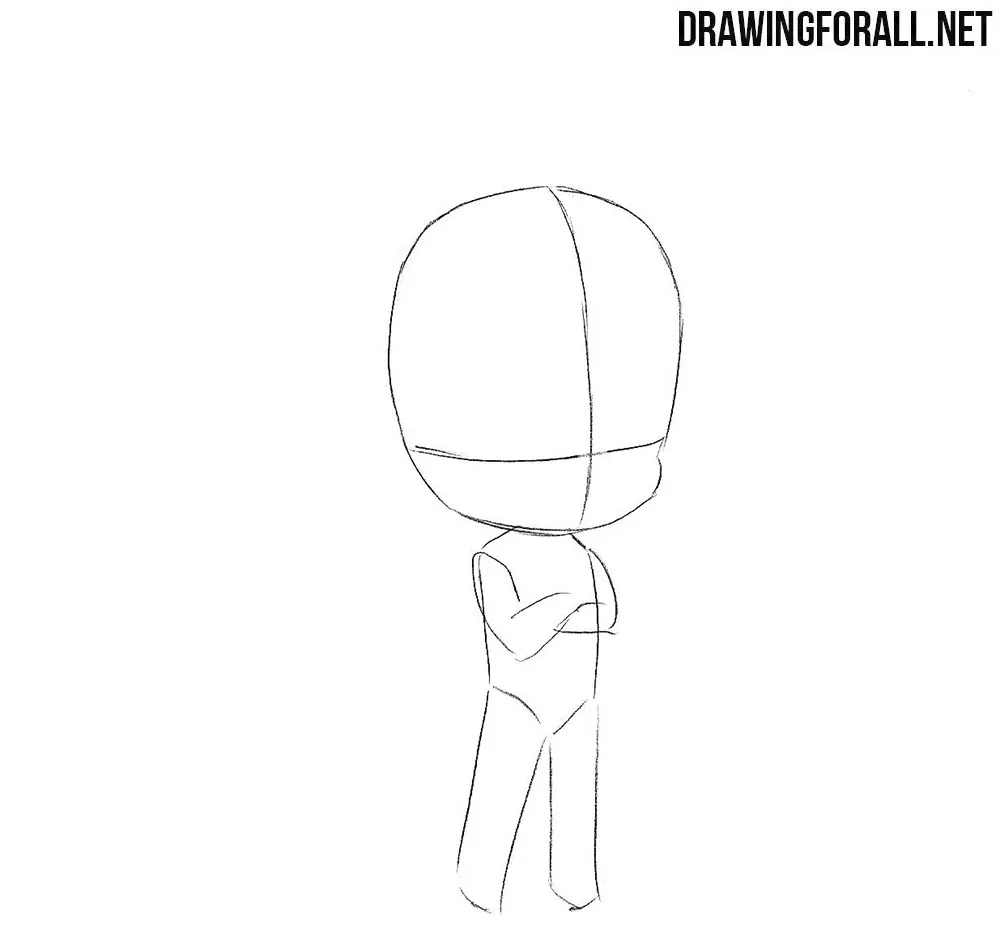 How to sketch chibi Vegeta