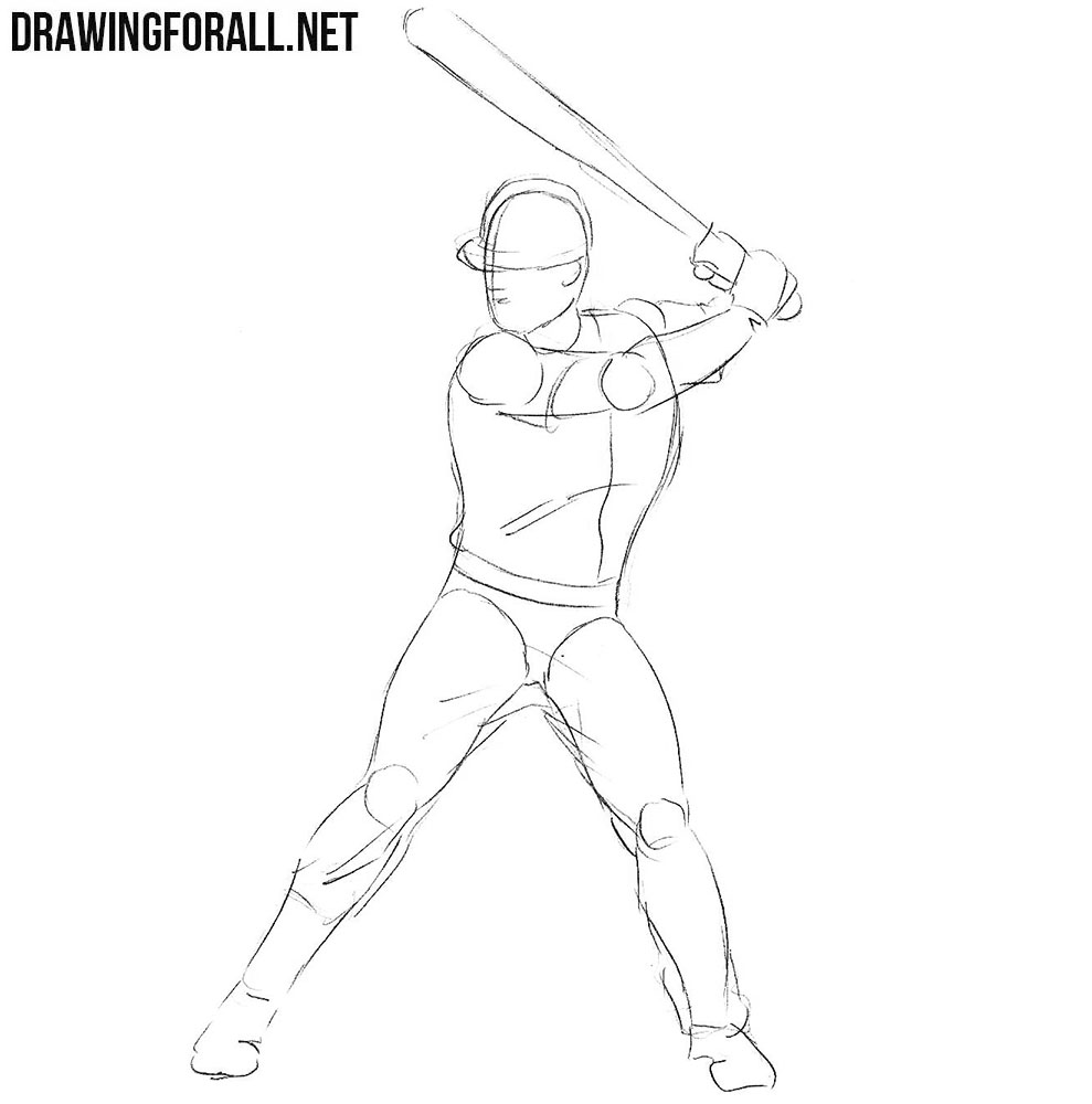 How to draw Baseball Player