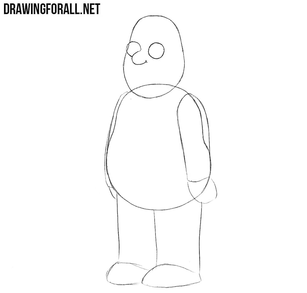 How to draw Cleveland Brown from family guy