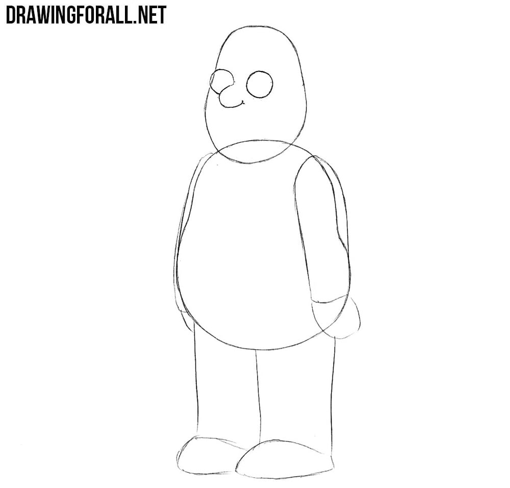 How to draw Cleveland Brown from family guy