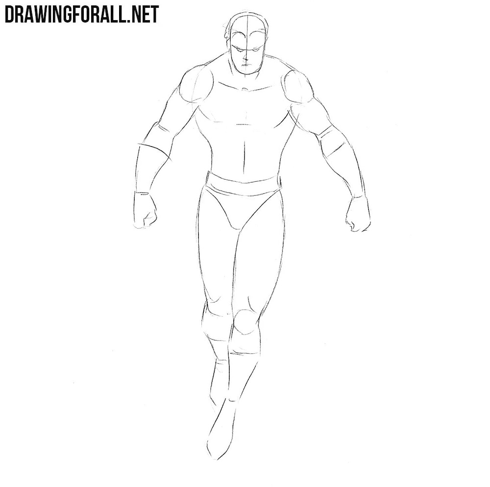 How to draw Vulcan from marvel step by step
