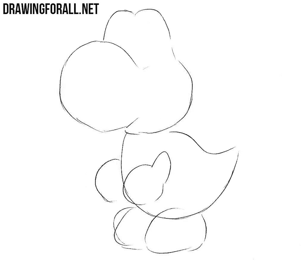 How to draw Yoshi from the game