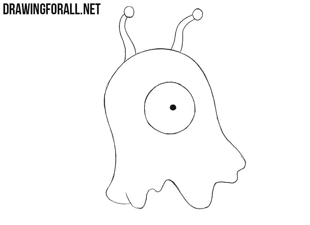 How to draw a Brain Slug from the Futurama