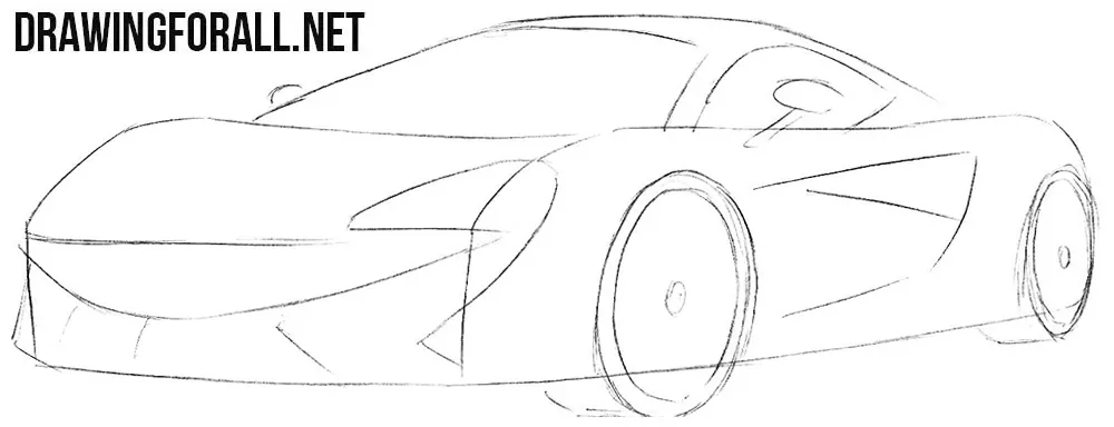 How to draw a McLaren 570s insurance