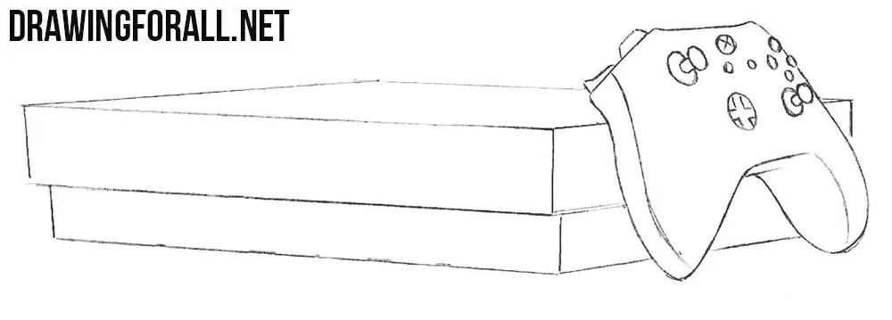 How to draw a gaming console