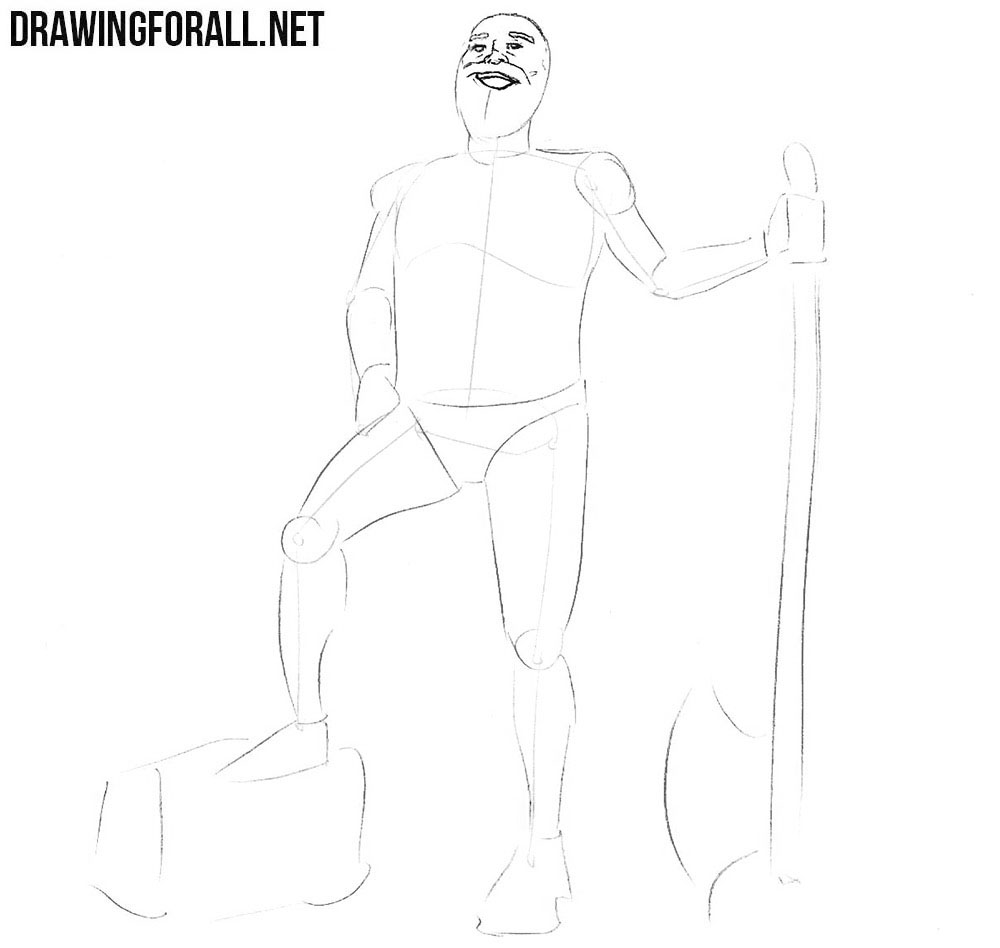 How to draw a leshy step by step