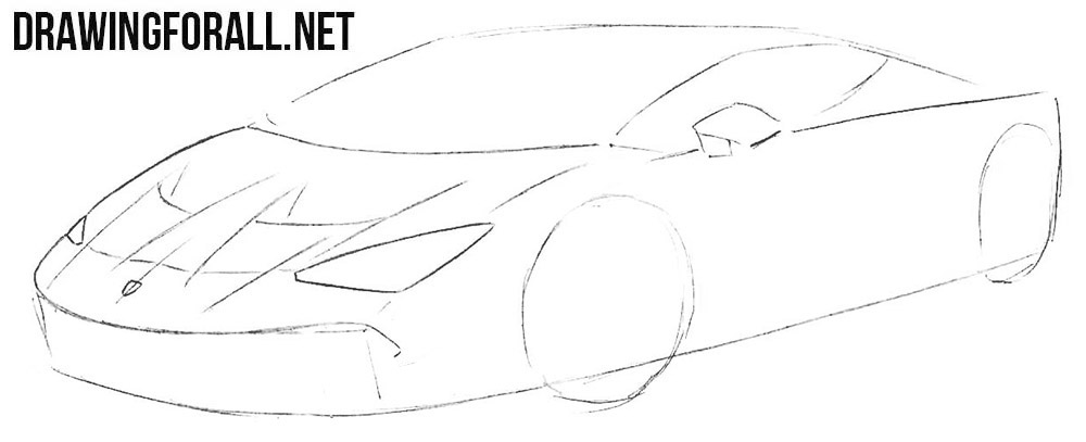 How to draw a race car step by step
