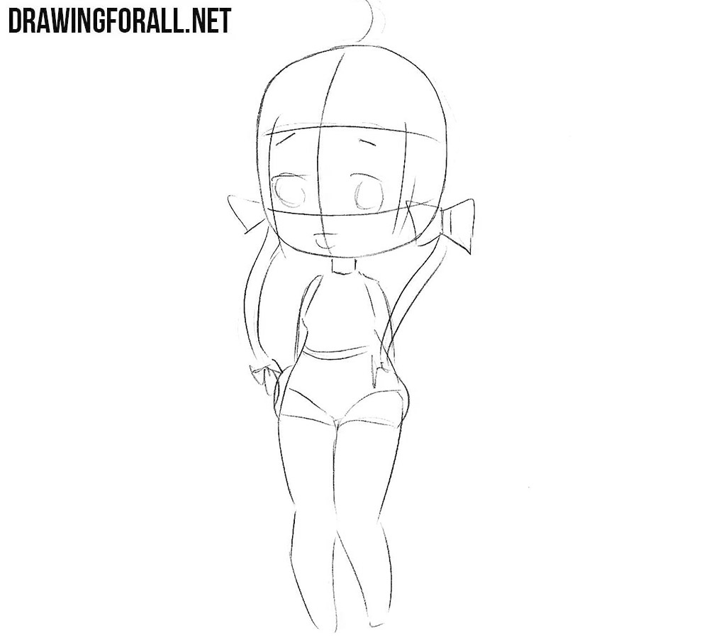 How to sketch a Beautiful Chibi Girl step by step