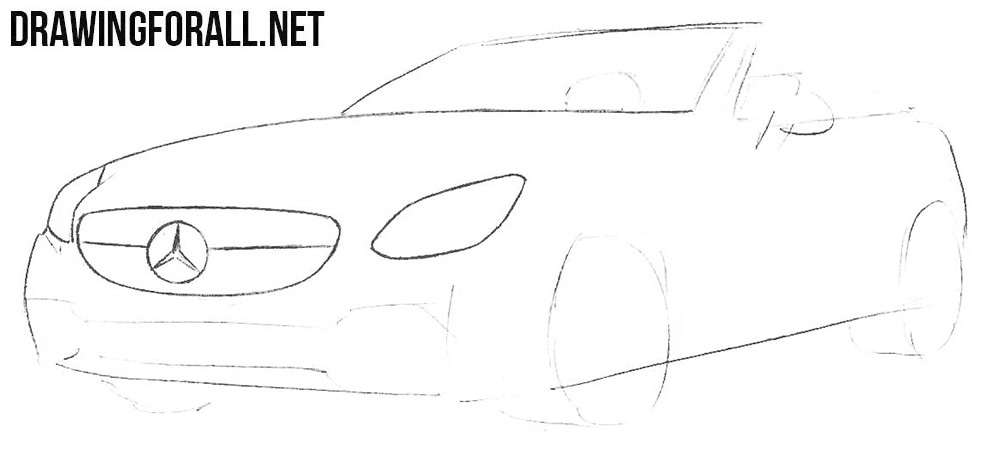 How to sketch a Mercedes-Benz SLC