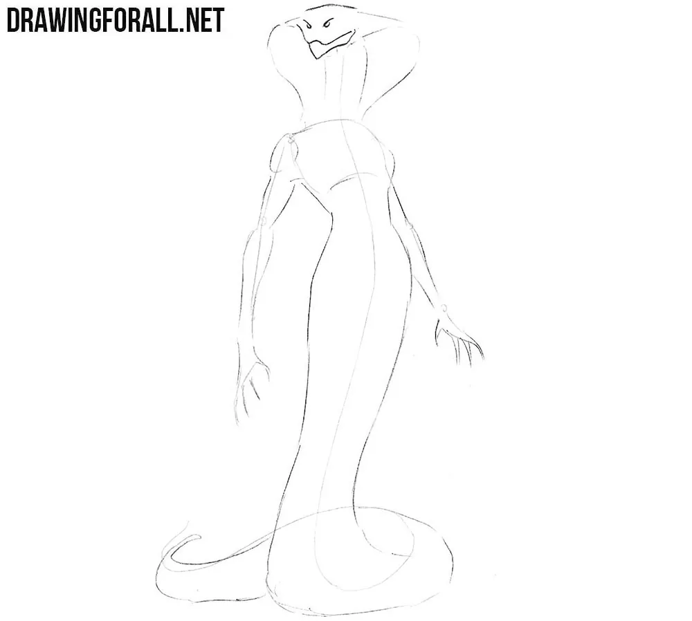 How to sketch a snake woman