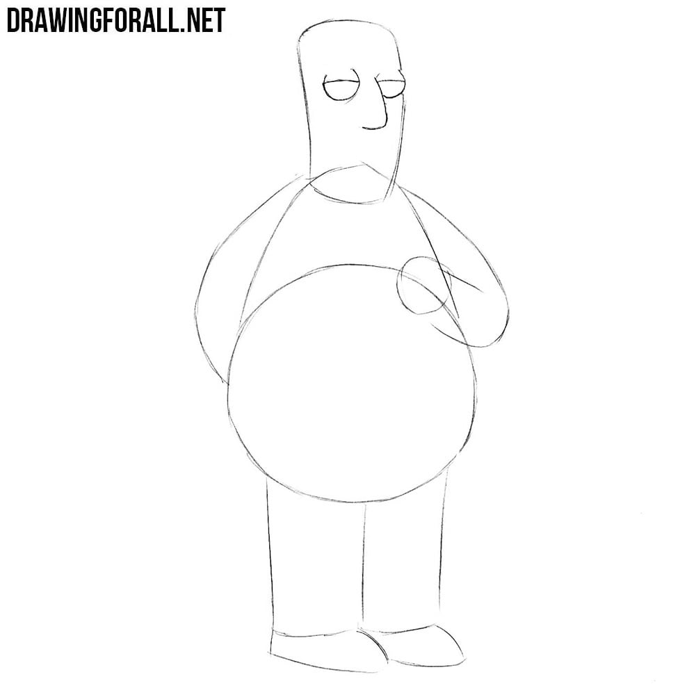 Kent Brockman drawing