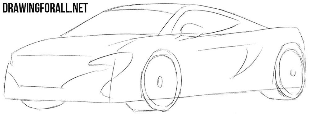 Learn how to draw a Mclaren 650s step by step
