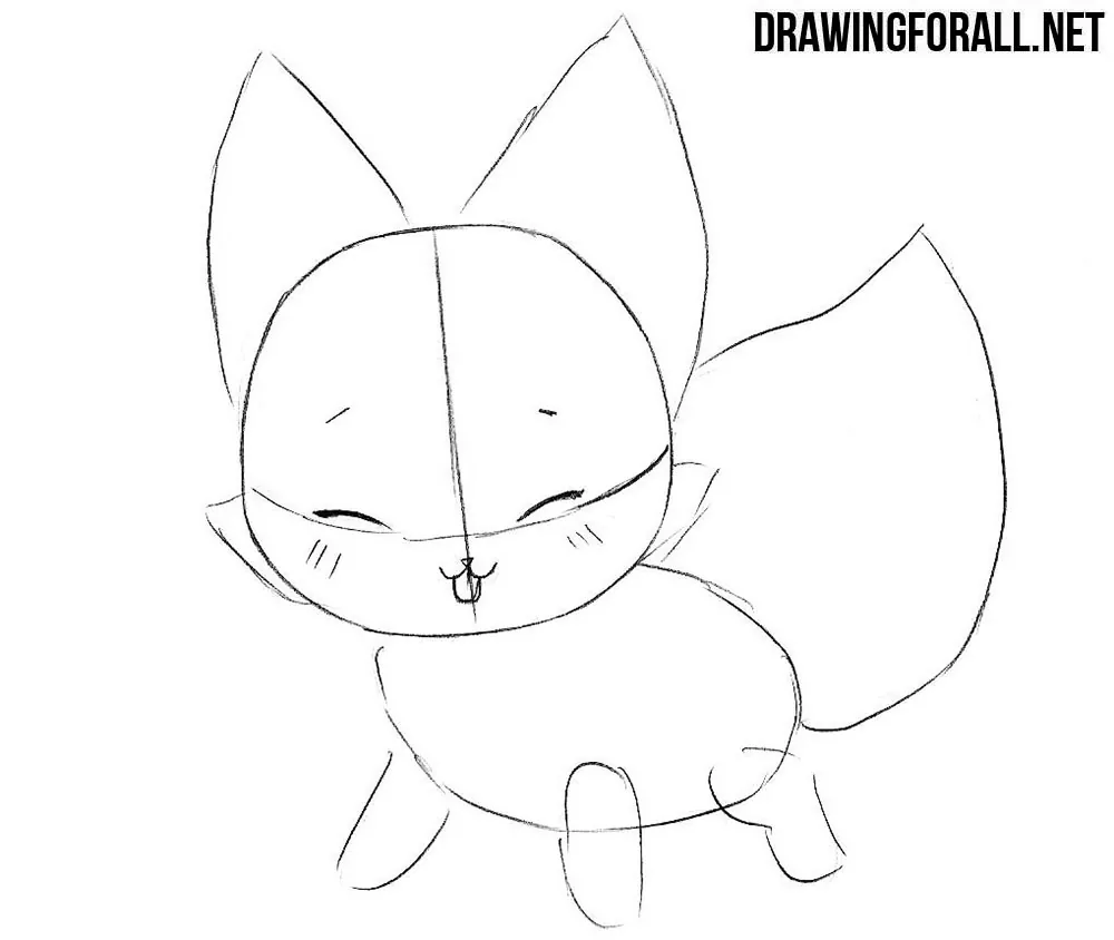 Chibi fox drawing turorial