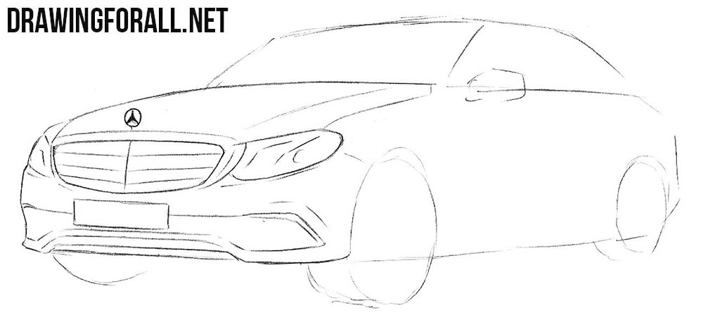 How to Draw a Mercedes-Benz E-Class