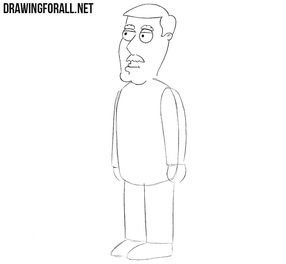 How to draw Carter Pewterschmidt from the family guy