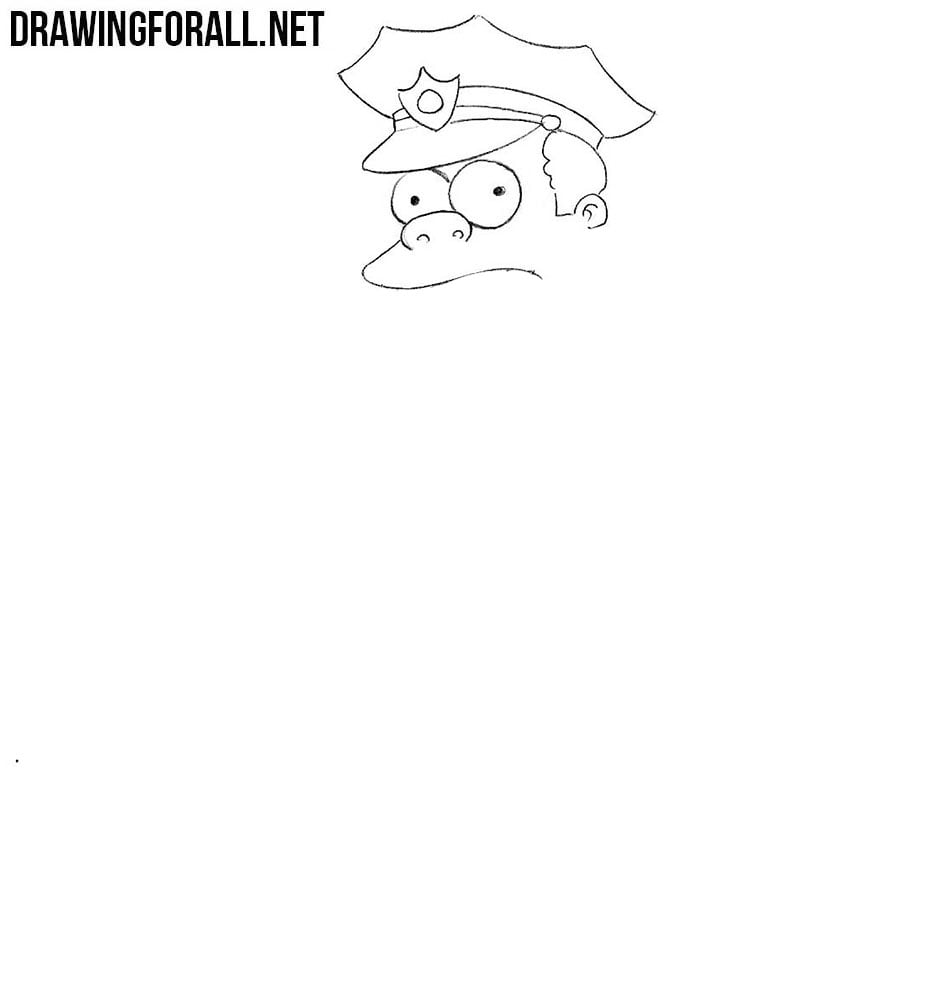 How to draw Chief Wiggum from the simpsons